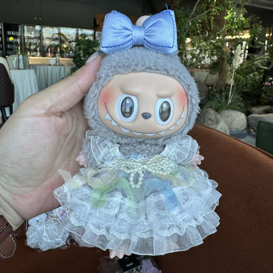 [Only Clothes] Labubu Doll Clothes Butterfly Dress 17cm Pendant Doll Accessories Labubu Clothes 