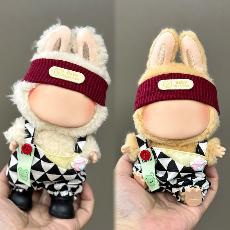 (Only-Clothes) Clothes Only Suitable for Generation Second Generation and Third Generation Pull Clothes 17cm Blind Box Pendant Trendy Vinyl Doll Cloth Ragdoll