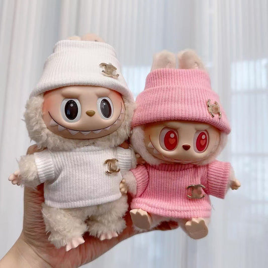 (only-clothes) Only Selling Clothes First Second Third Generation Labubu Clothes Pendant Labubu Doll Clothes Happy Doll Trendy Large Version Set