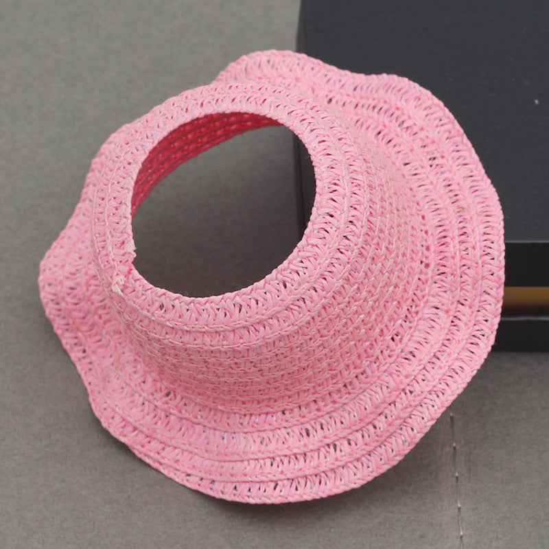 (only-clothes) Pendant Labubu Doll Dress Accessories First Second Third Generation Blind Box Labubu Doll Open Top Knitted Straw Hat
