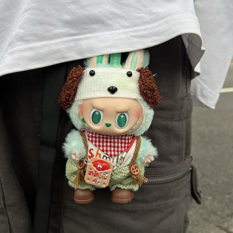 (only-clothes)[Labubu Doll Clothes] First, Second, and Third Generation Labubu Keychain Dress-Up Set Fashion Trend Doll Dress-Up