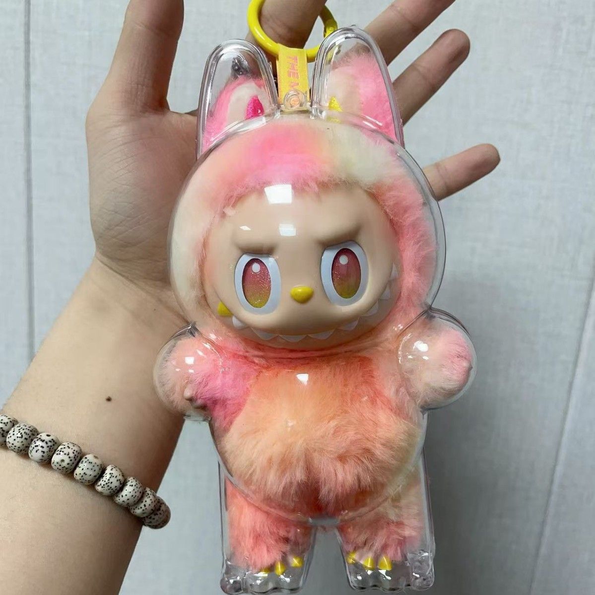 2nd Generation Labubu Sitting Party LABUBU Transparent Protective Case Doll Protective Cover Outfit Bubble Mart 