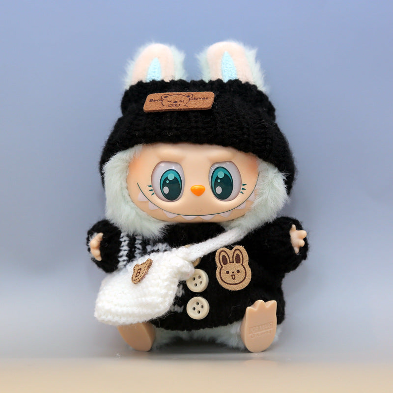 Automobiles Curtain Cloth Pendant Button Knitted Sweater Labubu Hat Small Bag PVC Doll Refill Baby Clothes Suit