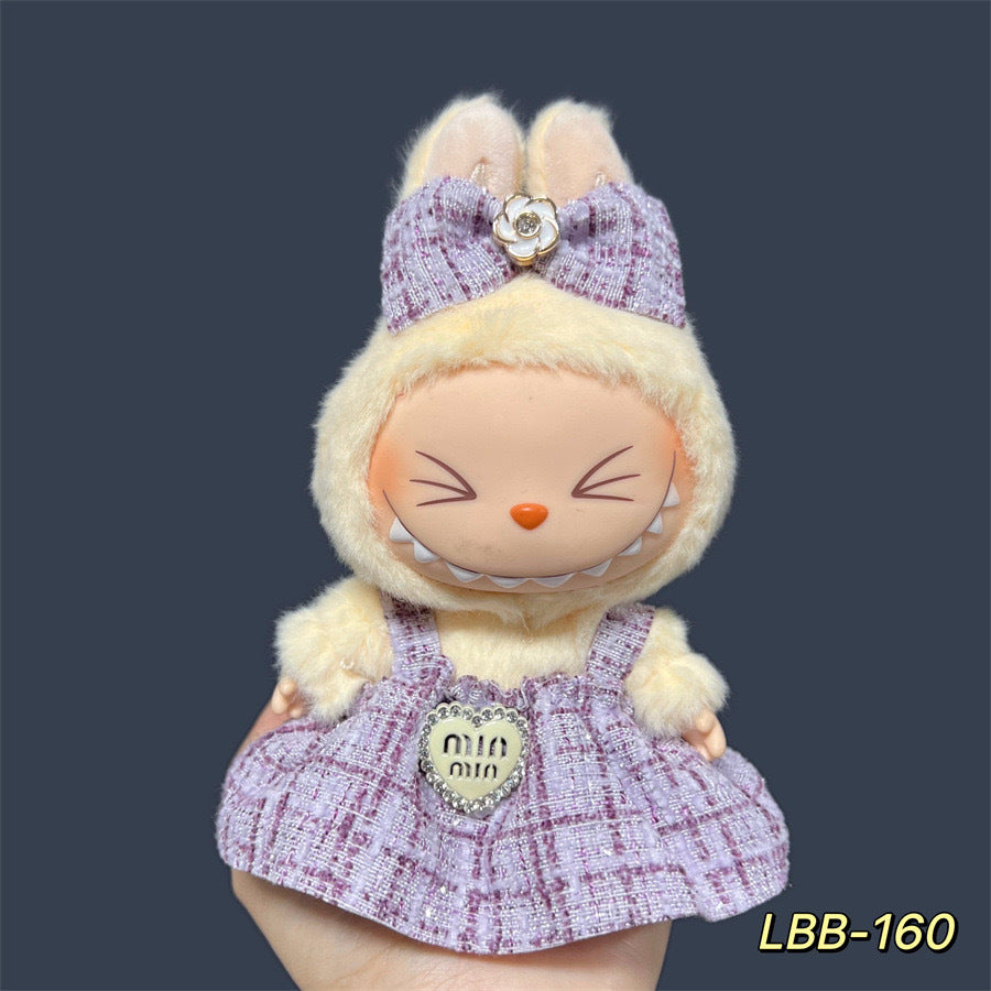 (only-clothes) Only Selling Clothes] First and Second Generation Keychain Labubu Clothes Pendant Labubu Doll Clothes Sunshine Little Craftsman Strap
