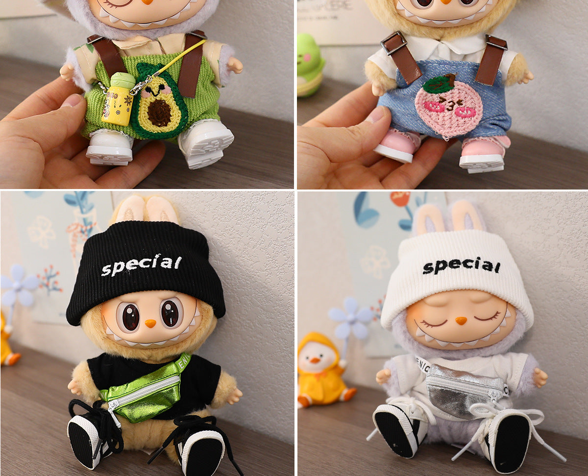 (only-clothes) Suitable for Labubu Doll Shoes Collection First Second Third Generation Keychain Blind Box Labubu Shoes Dress-Up Toy Shoes Only