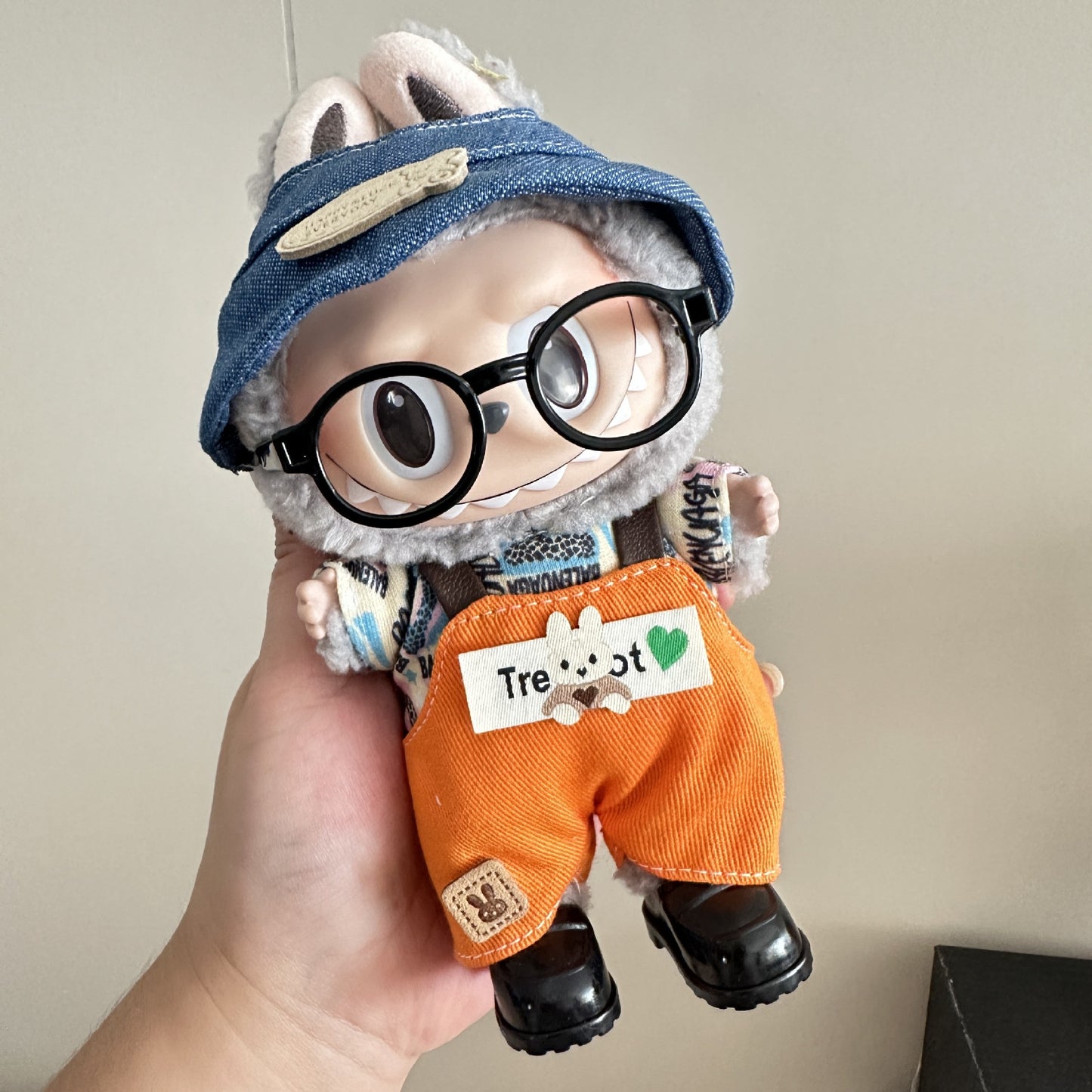 (only-clothes)[Only Clothes] Labubu Clothes First and Second Generation Labubu Plush Toy Doll Overalls Cute Set
