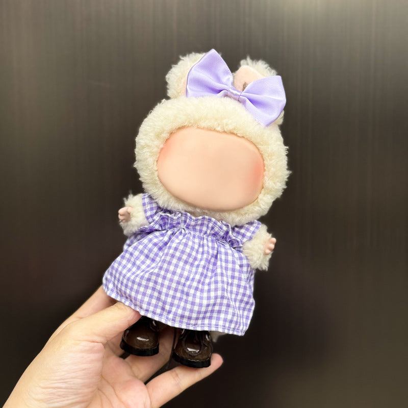 (Only-Clothes) Clothes Only Suitable for Generation Second Generation and Third Generation Pull Clothes 17cm Blind Box Pendant Trendy Vinyl Doll Cloth Ragdoll