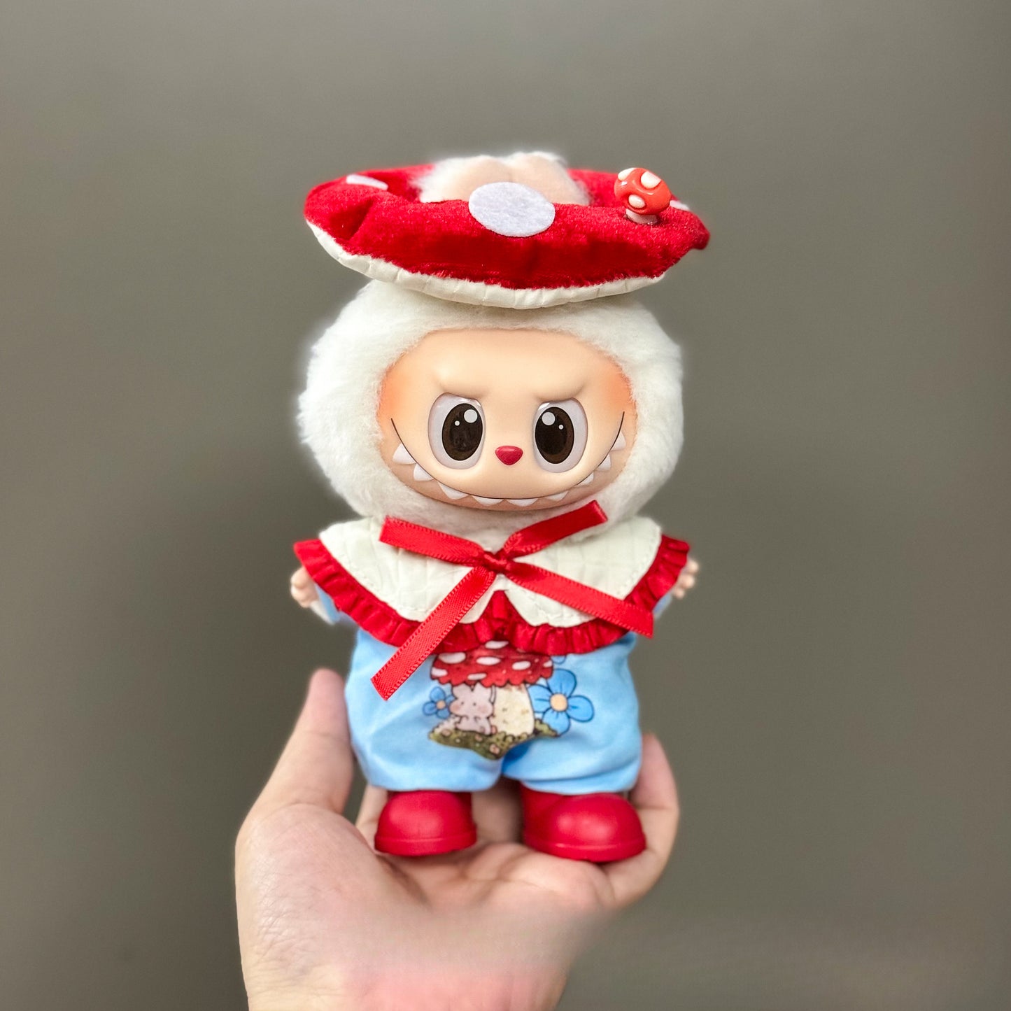(only-clothes) Suitable for Labubu Doll Clothes First Second Third Generation Labubu Clothes 17cm Vinyl Pendant Doll Set