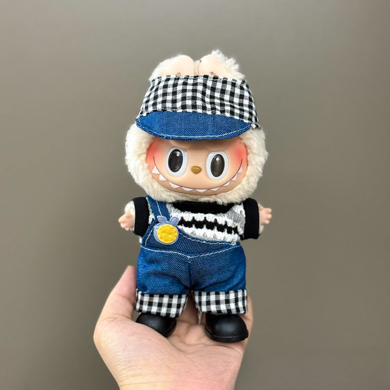 (only-clothes) Suitable for Labubu Doll Clothes 123 Generation Labubu Clothes 17cm Pendant Plush Doll Outfit Dress