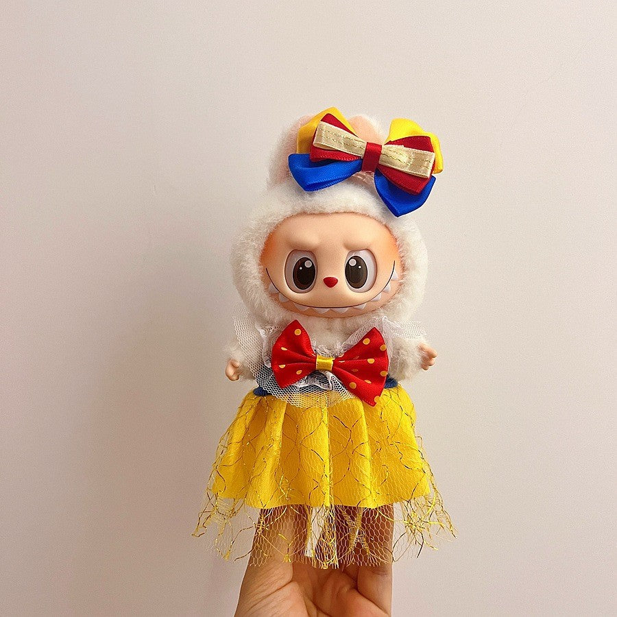 (only-clothes) Suitable for Labubu Doll Clothes First Second Third Generation 17cm Pendant Plush Toy Clothes Set