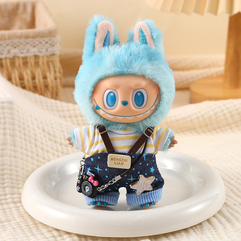(only-clothes) Labubu Doll Clothes Labubu 17cm Doll Dress-Up Outfits First Second Third Generation Set Cute Doll Toy Clothes