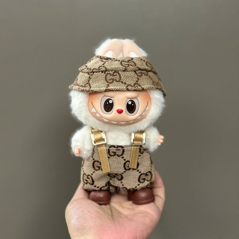 (only-clothes) Suitable for Labubu Doll Clothes 123 Generation Labubu Clothes 17cm Pendant Plush Doll Outfit Dress