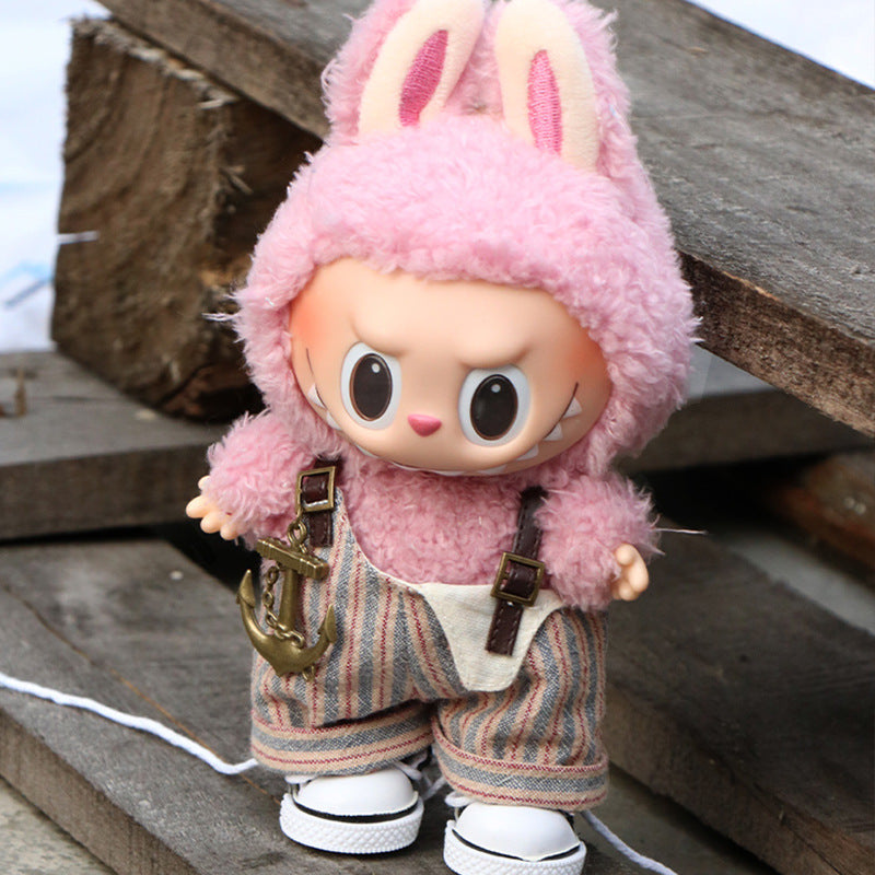 In Stock 17cm Labubu Overalls Labubu Doll Clothes Replacement 10cm Doll Clothes Wholesale