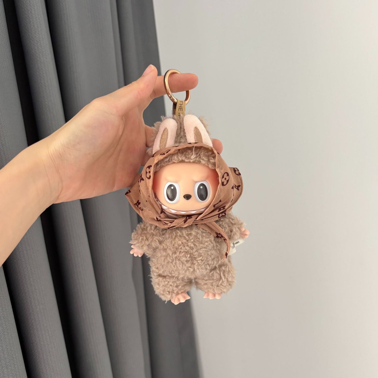 (only-clothes)[Headscarf] Bubble Mart Labubu Plush Toy Little Chanel Style Outfit Accessories