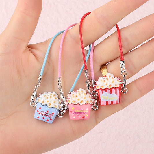 (only-clothes) Mini Popcorn Bag Labubu Little Bean Self-Deprecating Bear Mei Mei Accessories Dollhouse Miniature Accessories Small Bag Pendant