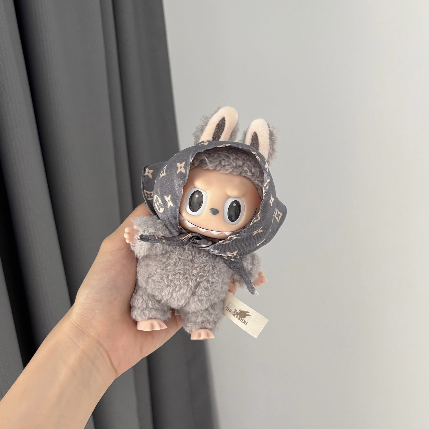 (only-clothes)[Headscarf] Bubble Mart Labubu Plush Toy Little Chanel Style Outfit Accessories