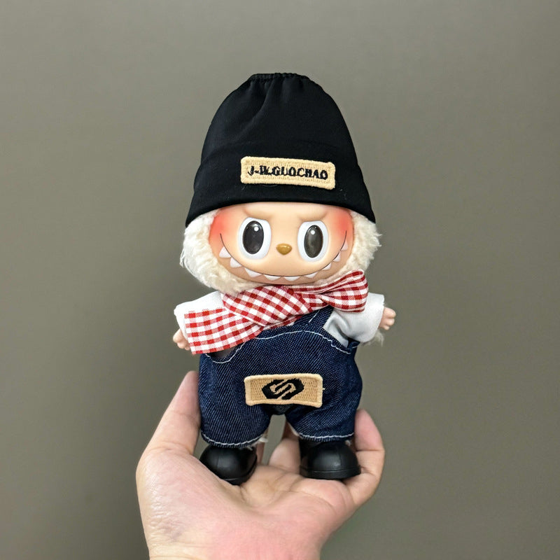 (only-clothes) Suitable for Labubu Doll Clothes 123 Generation Labubu Clothes 17cm Pendant Plush Doll Outfit Dress