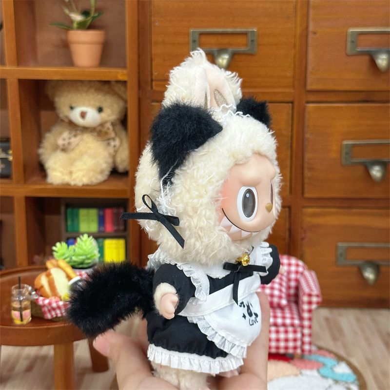 (only-clothes) Labubu Doll Clothes Labubu Dress First and Second Generation Accessories Vinyl Doll 10cm Cotton Doll Clothes Wearable