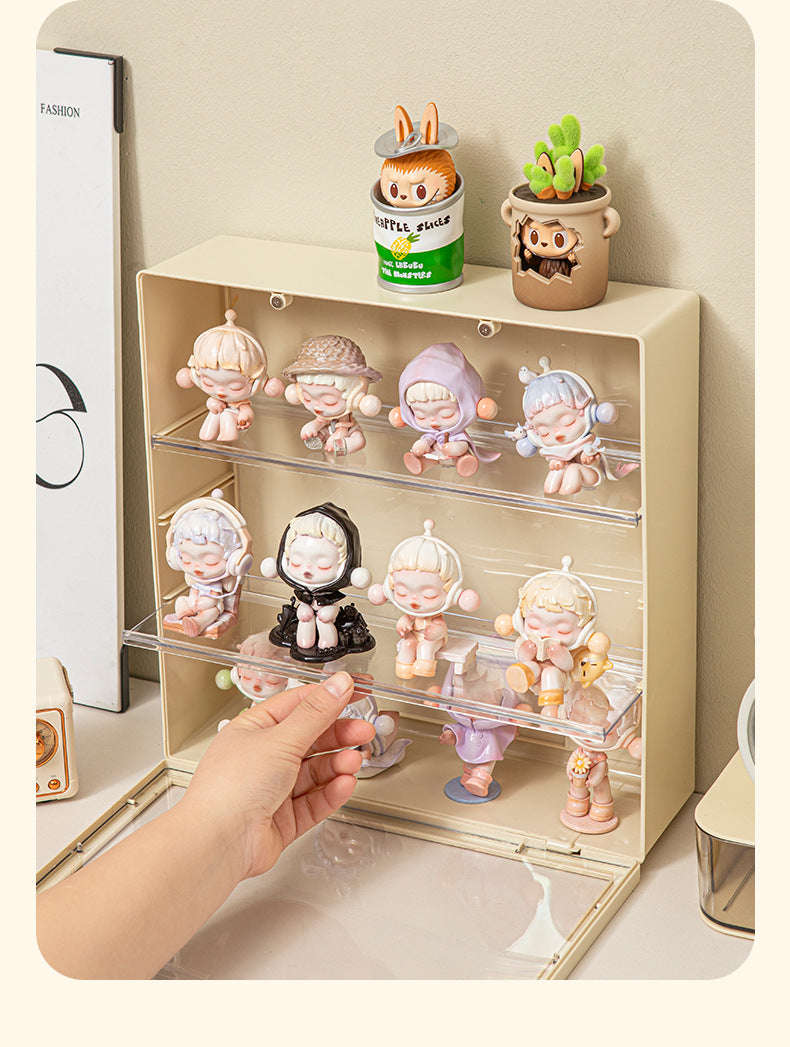 Labubu Display Box Wall-Mounted Labubu Vinyl Doll Storage Box Cotton Doll Plush Toy Transparent Doll Cabinet 