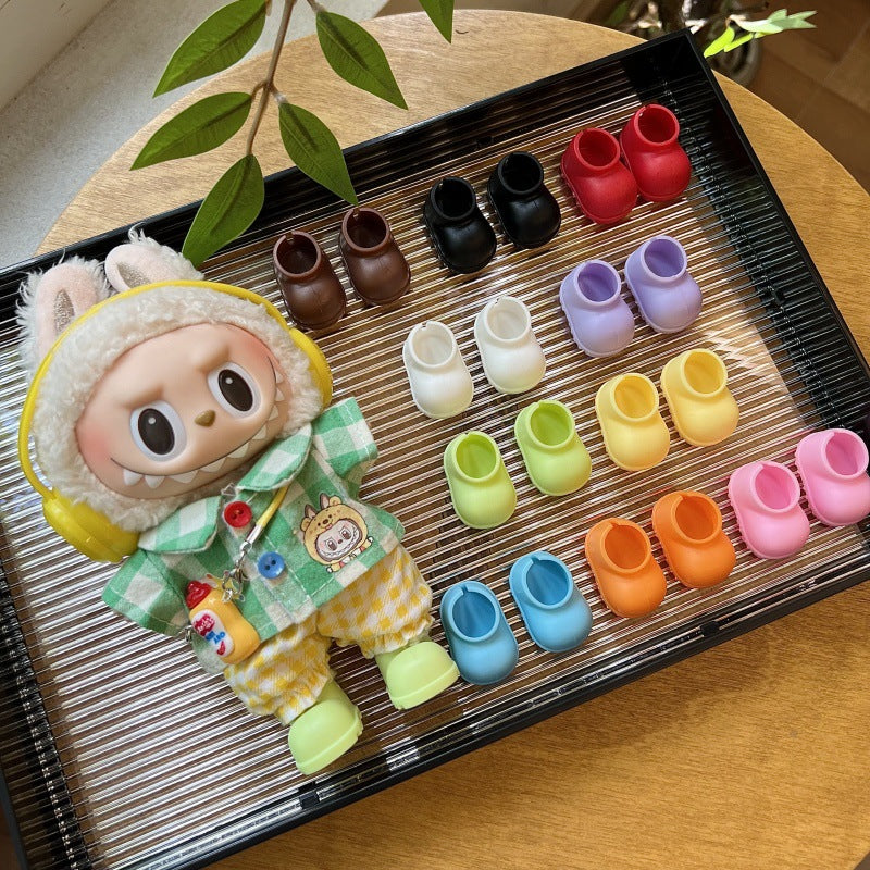 (only-clothes)[Only Shoes] Labubu Shoes Doll Short Boots Rain Boots 17cm Dress-Up Doll Accessories