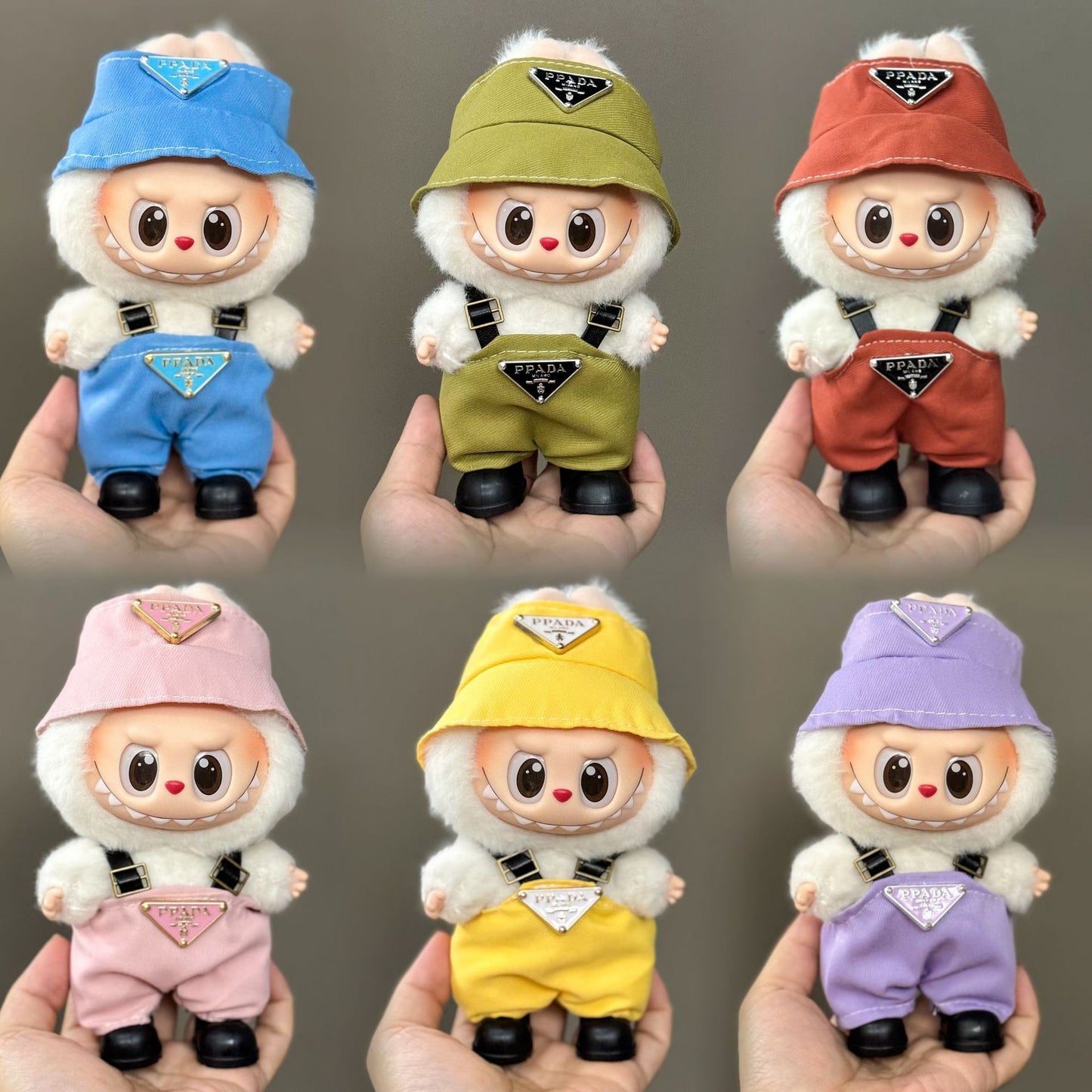 (only-clothes) Suitable for Labubu Doll Clothes First Second Third Generation Labubu Clothes 17cm Vinyl Pendant Doll Set