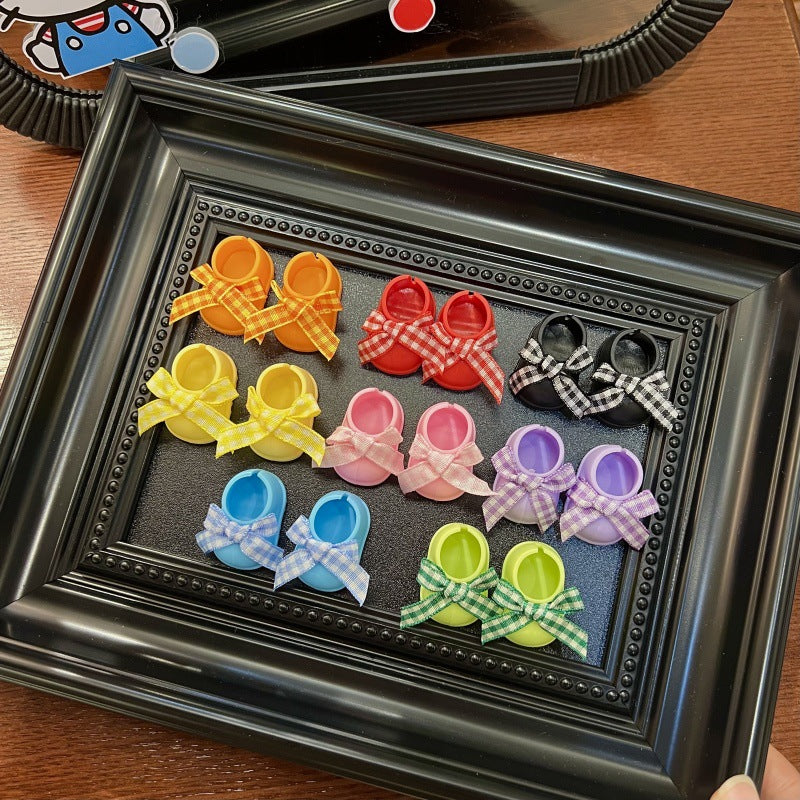 (only-clothes)[Only Boots] Labubu Vinyl Doll Accessories Labubu Dress-Up Party Bowknot Boots