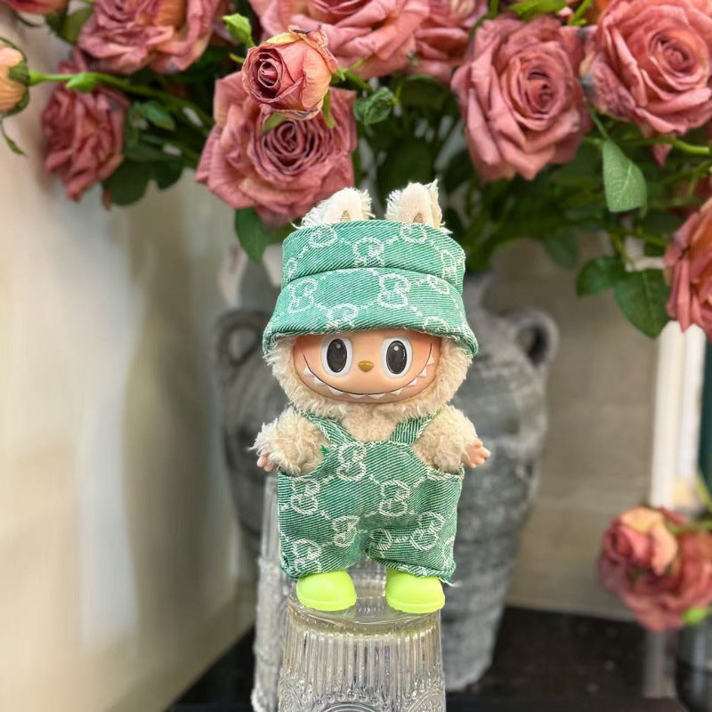 (only-clothes) In Stock Labubu Macaron First and Second Generation Labubu Doll Clothes Sitting Party Vinyl Plush Doll Clothes Set