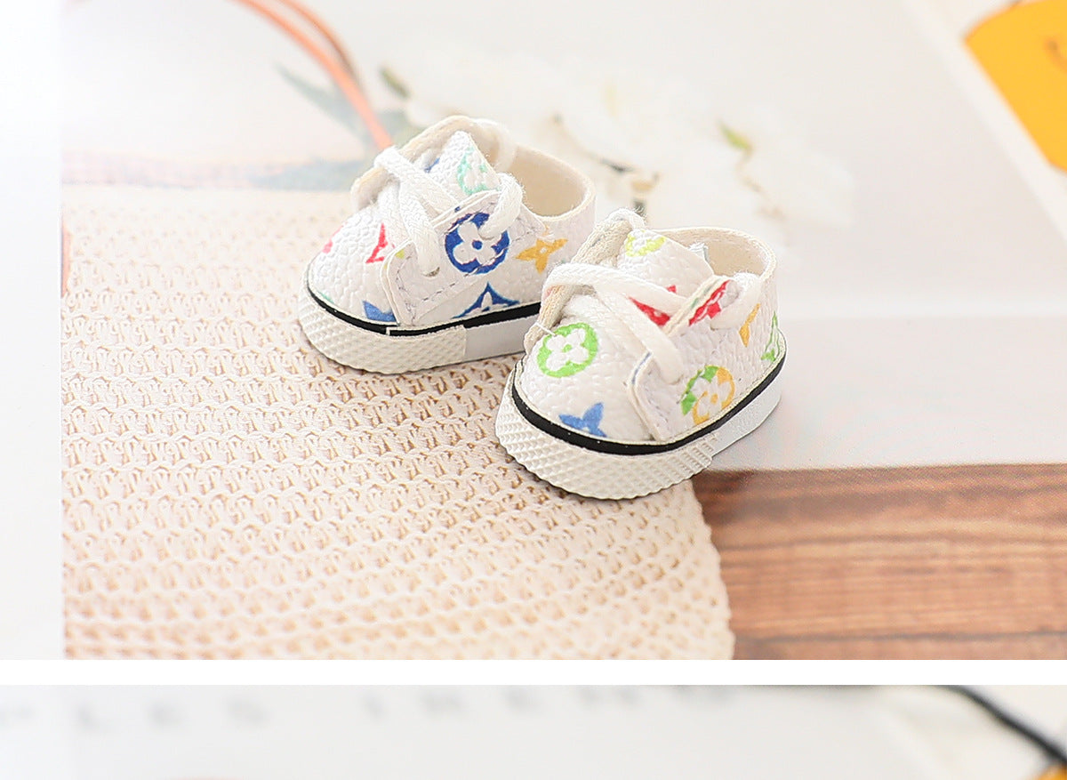 (only-clothes) Suitable for First, Second, and Third Generation Sitting Party Labubu Sports Shoes Accessories Baby Clothes Cola Vinyl Only Casual Shoes