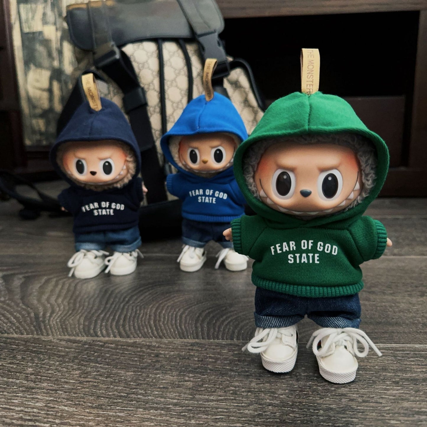 (only-clothes) Only Clothes] First Second Third Generation Keychain Labubu Clothes Pendant Labubu Doll Clothes Printed Sweatshirt Set