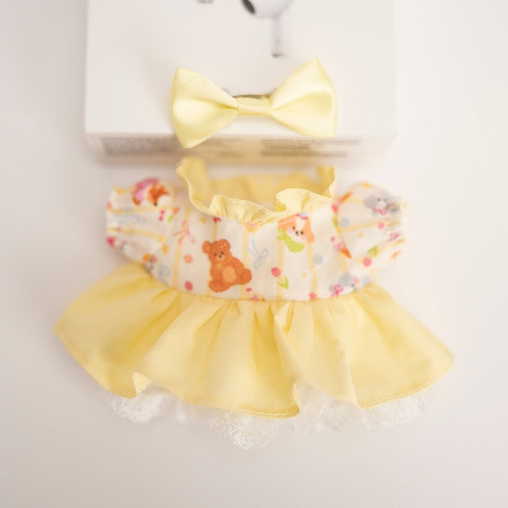 (only-clothes) Labubu Doll Clothes 17cm Labubu Clothes Blind Box Doll Dress Up Set Cute Dress Up British Style Set