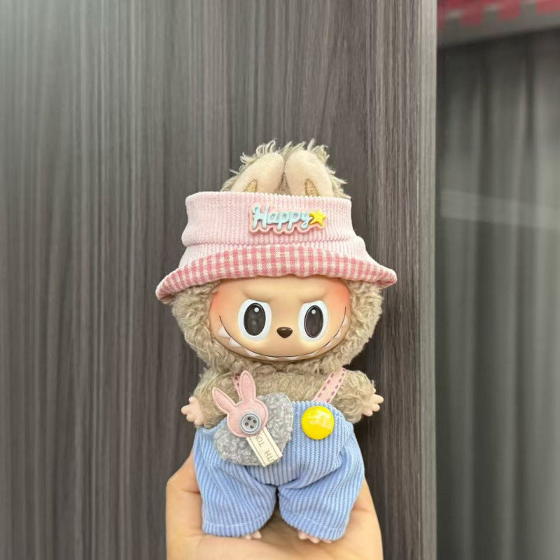 (only-clothes) Labubu Doll Clothes Labubu 17cm Pendant First and Second Generation Vinyl Plush Doll Replacement Clothes Set Accessories
