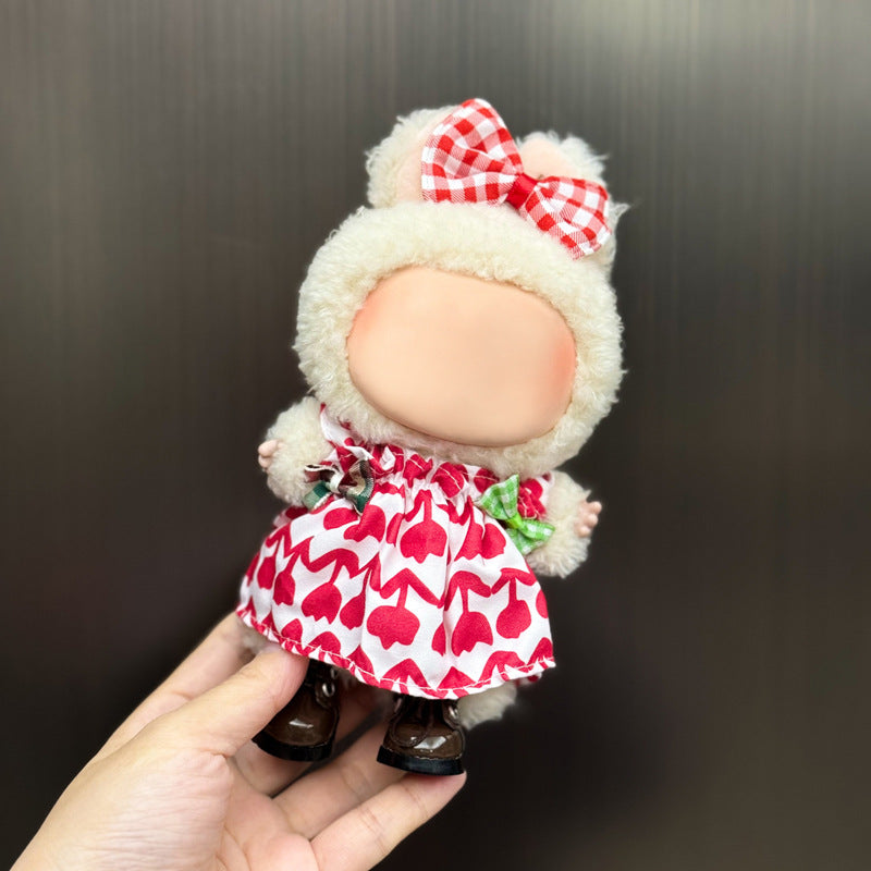 (Only-Clothes) Clothes Only Suitable for Generation Second Generation and Third Generation Pull Clothes 17cm Blind Box Pendant Trendy Vinyl Doll Cloth Ragdoll