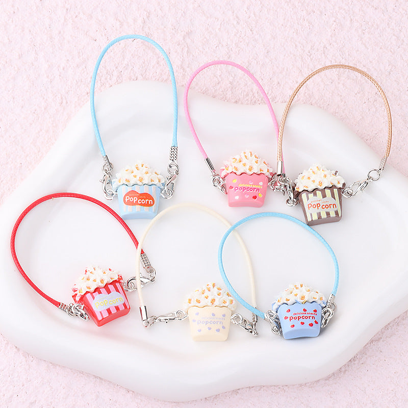 (only-clothes) Mini Popcorn Bag Labubu Little Bean Self-Deprecating Bear Mei Mei Accessories Dollhouse Miniature Accessories Small Bag Pendant