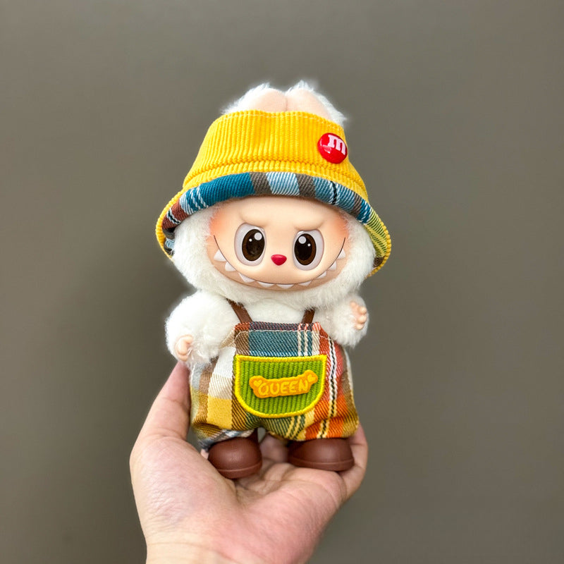 (only-clothes) Suitable for Labubu Doll Clothes First Second Third Generation Labubu Clothes 17cm Vinyl Pendant Doll Set