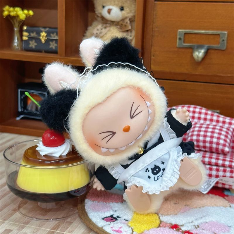(only-clothes) Labubu Doll Clothes Labubu Dress First and Second Generation Accessories Vinyl Doll 10cm Cotton Doll Clothes Wearable