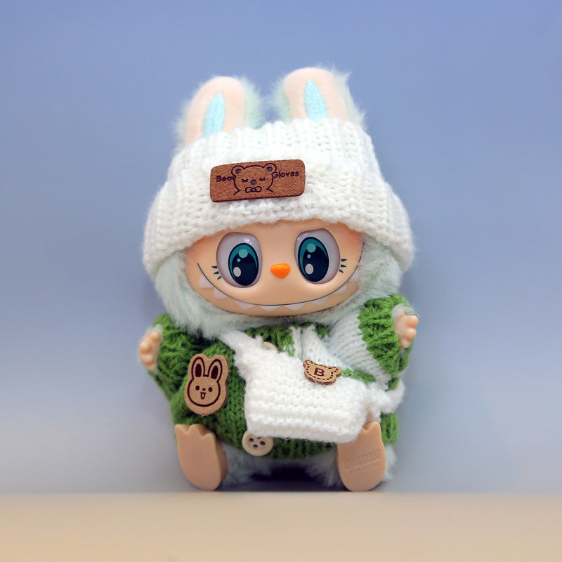 Automobiles Curtain Cloth Pendant Button Knitted Sweater Labubu Hat Small Bag PVC Doll Refill Baby Clothes Suit