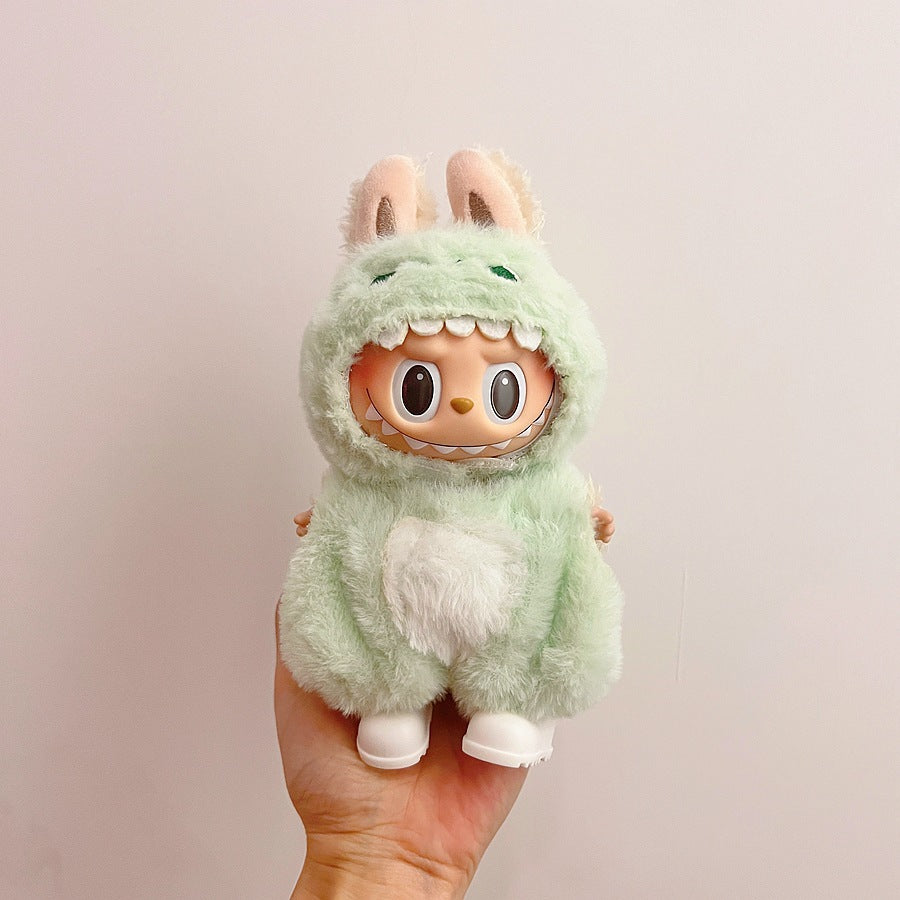 (only-clothes) Suitable for Labubu Doll Clothes First Second Third Generation 17cm Pendant Plush Toy Clothes Set