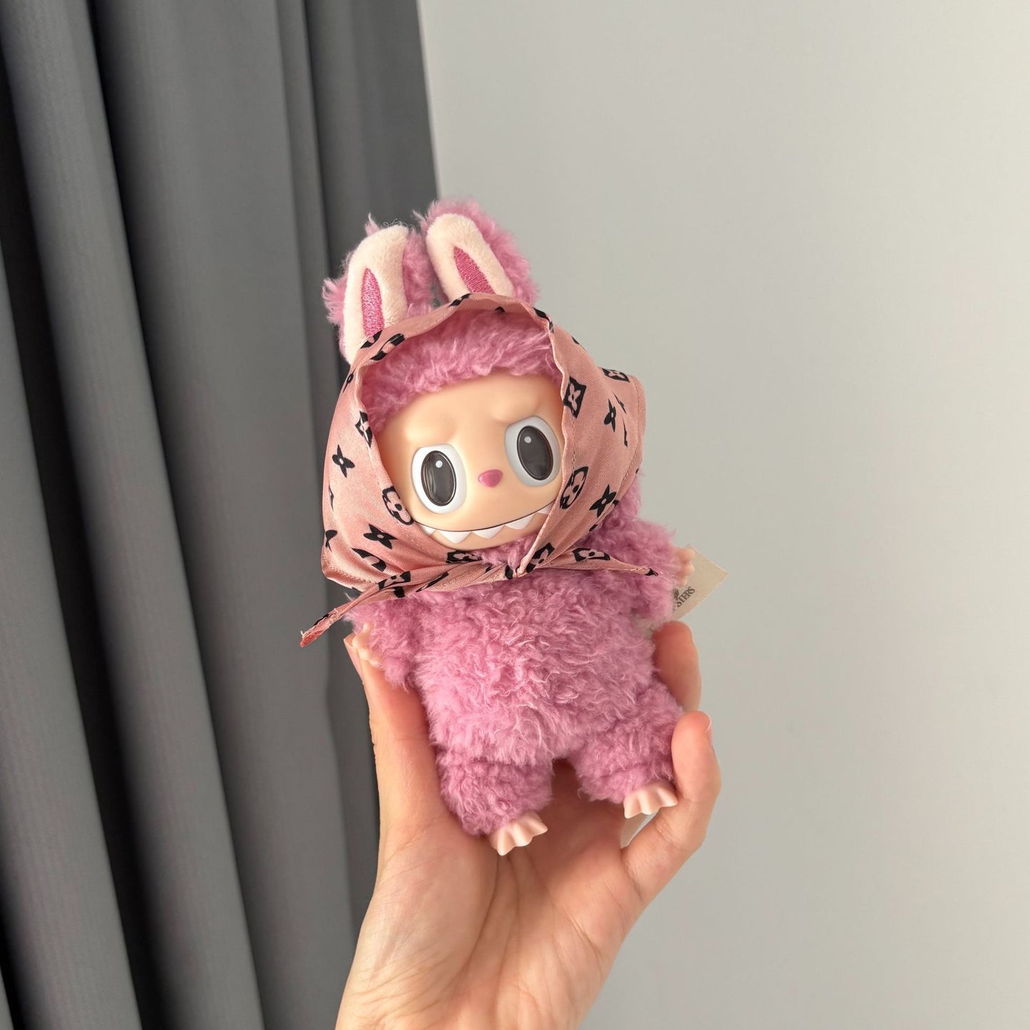 (only-clothes)[Headscarf] Bubble Mart Labubu Plush Toy Little Chanel Style Outfit Accessories