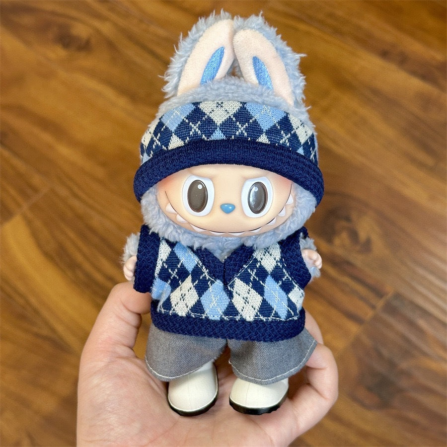(only-clothes) Only Selling Clothes] First and Second Generation Keychain Labubu Clothes Pendant Labubu Doll Clothes Sunshine Little Craftsman Strap