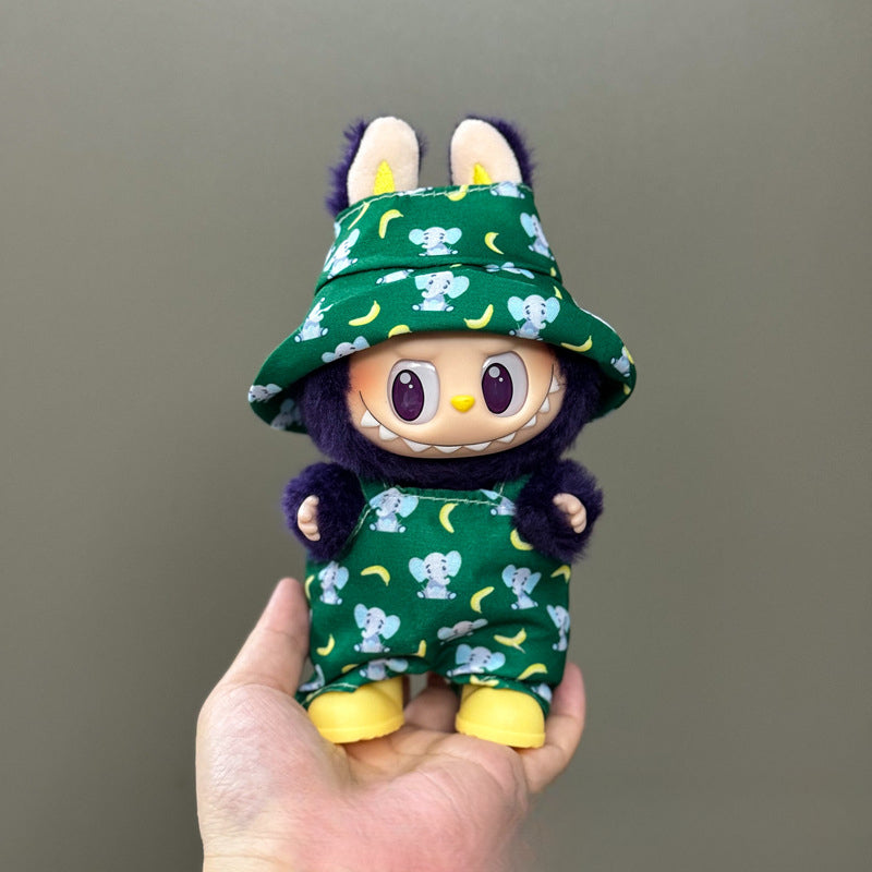 (only-clothes) Suitable for Labubu Doll Clothes 123 Generation Labubu Clothes 17cm Pendant Plush Doll Outfit Dress