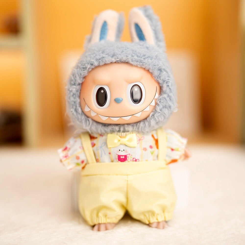 (only-clothes) Labubu Doll Clothes 17cm Labubu Clothes Blind Box Doll Dress Up Set Cute Dress Up British Style Set