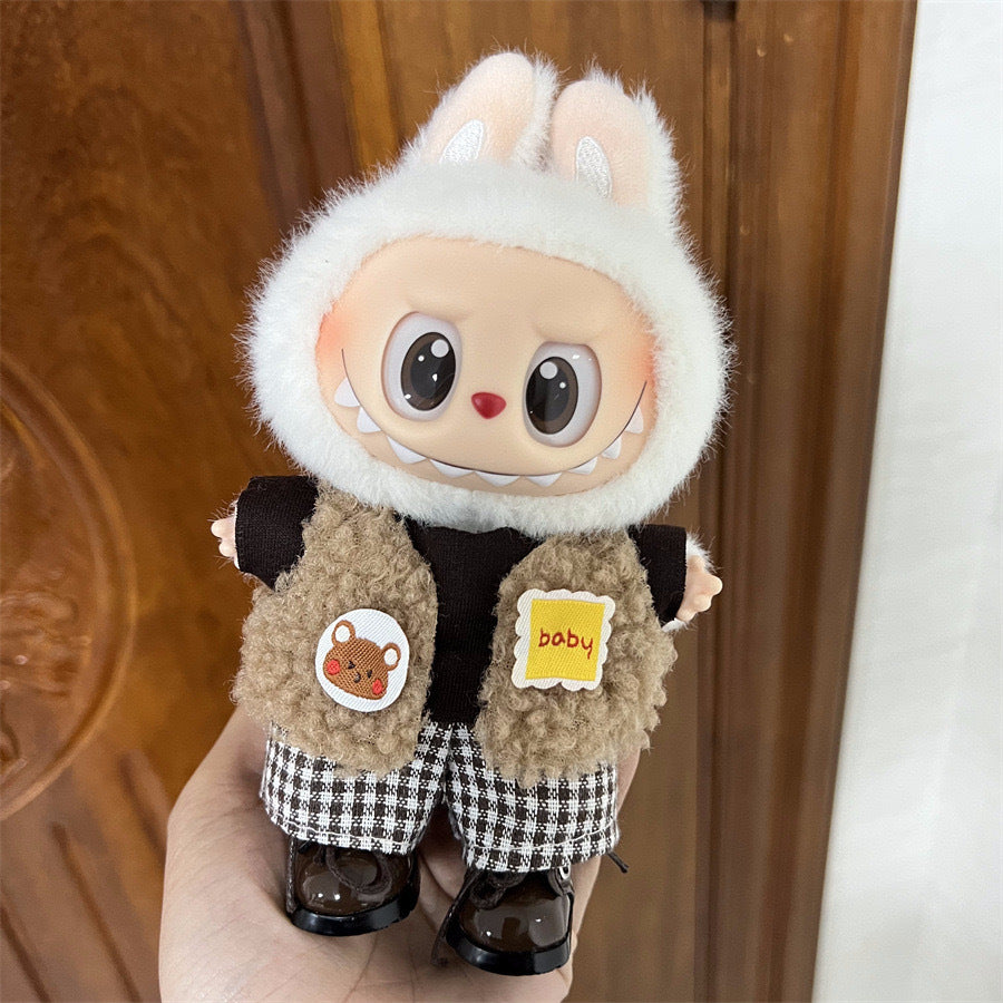 (only-clothes) Only Selling Clothes] First and Second Generation Keychain Labubu Clothes Pendant Labubu Doll Clothes Sunshine Little Craftsman Strap