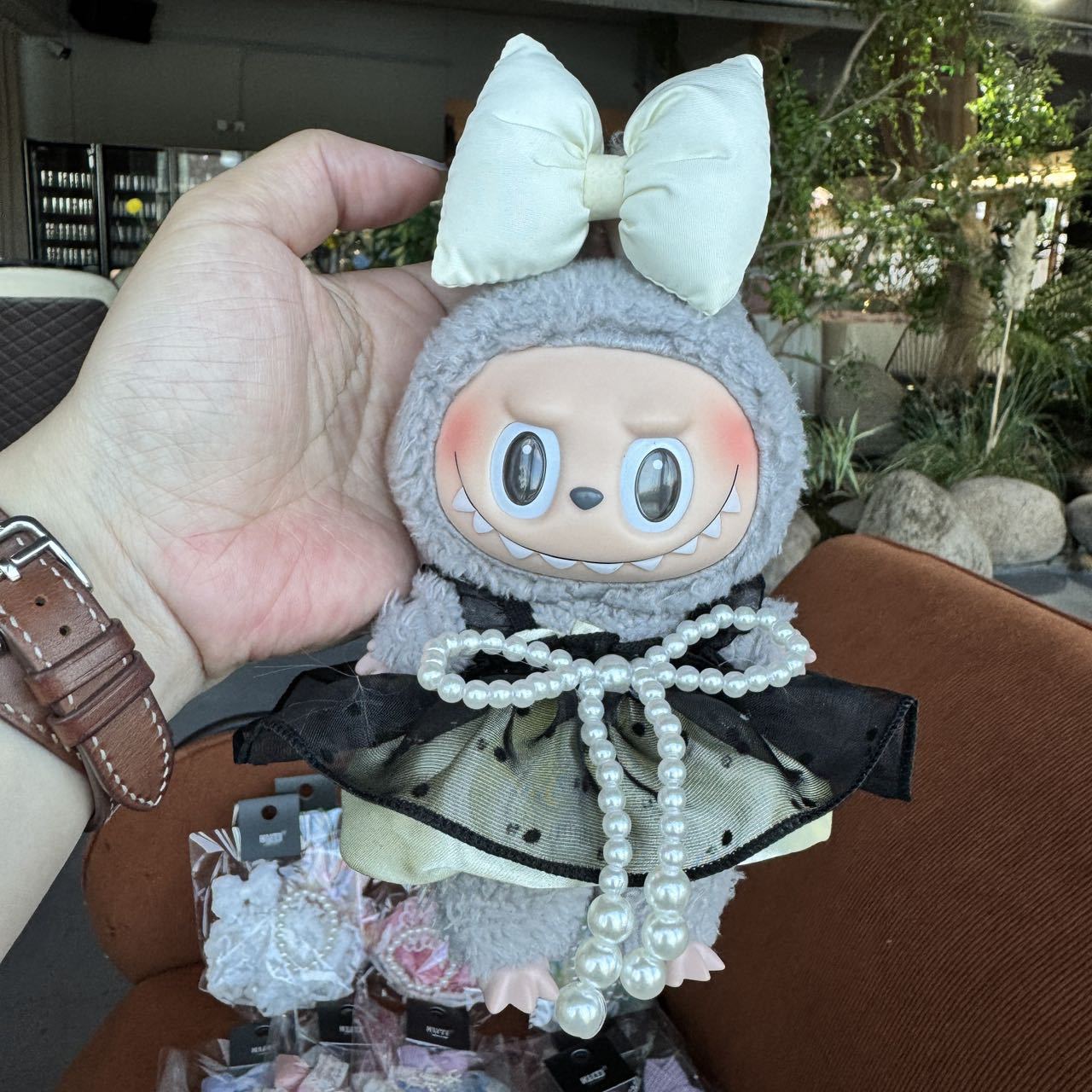 [Only Clothes] Labubu Doll Clothes Butterfly Dress 17cm Pendant Doll Accessories Labubu Clothes 
