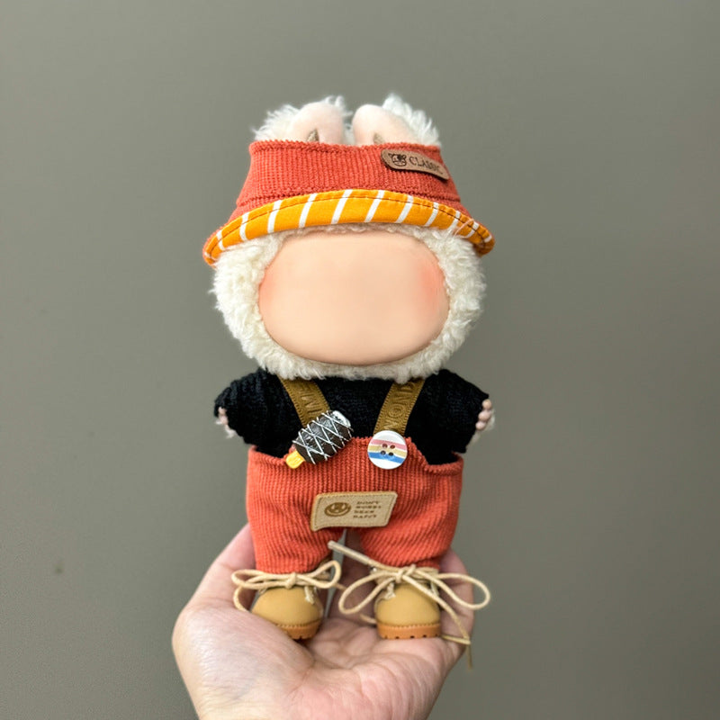 (Only-Clothes) Clothes Only Suitable for Generation Second Generation and Third Generation Pull Clothes 17cm Blind Box Pendant Trendy Vinyl Doll Cloth Ragdoll