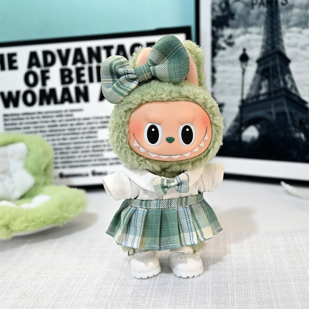 (only-clothes) Labubu Accessories 17cm Pendant Doll Clothes Set Labubu Doll Clothes First Second Third Generation Blind Box