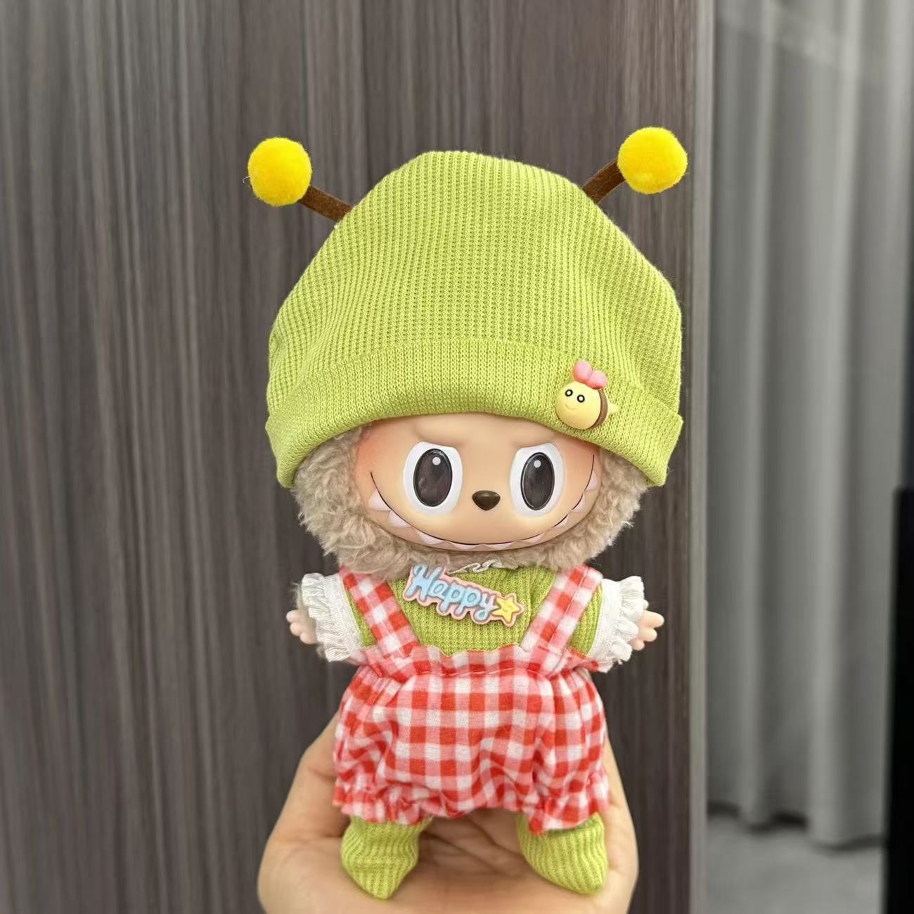(only-clothes) Labubu Doll Clothes Labubu 17cm Pendant First and Second Generation Vinyl Plush Doll Replacement Clothes Set Accessories