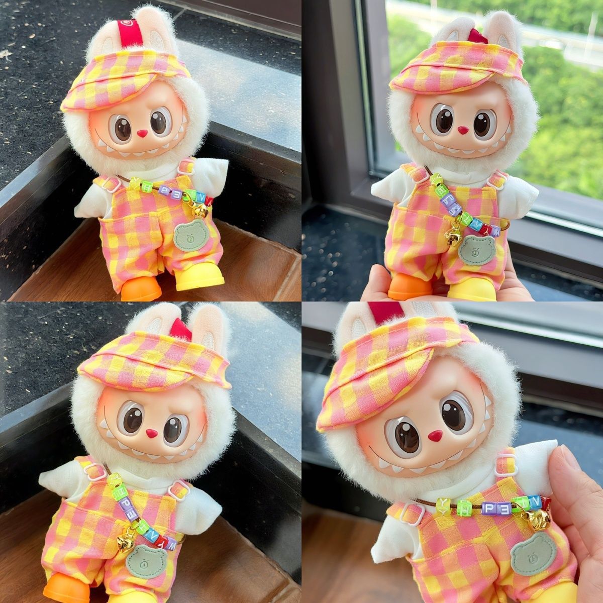 (only-clothes) Only Baby Clothes 17cm Labubu Blind Box First Second Third Generation Plush Doll Dress-Up Clothes Set Shoes Badomine