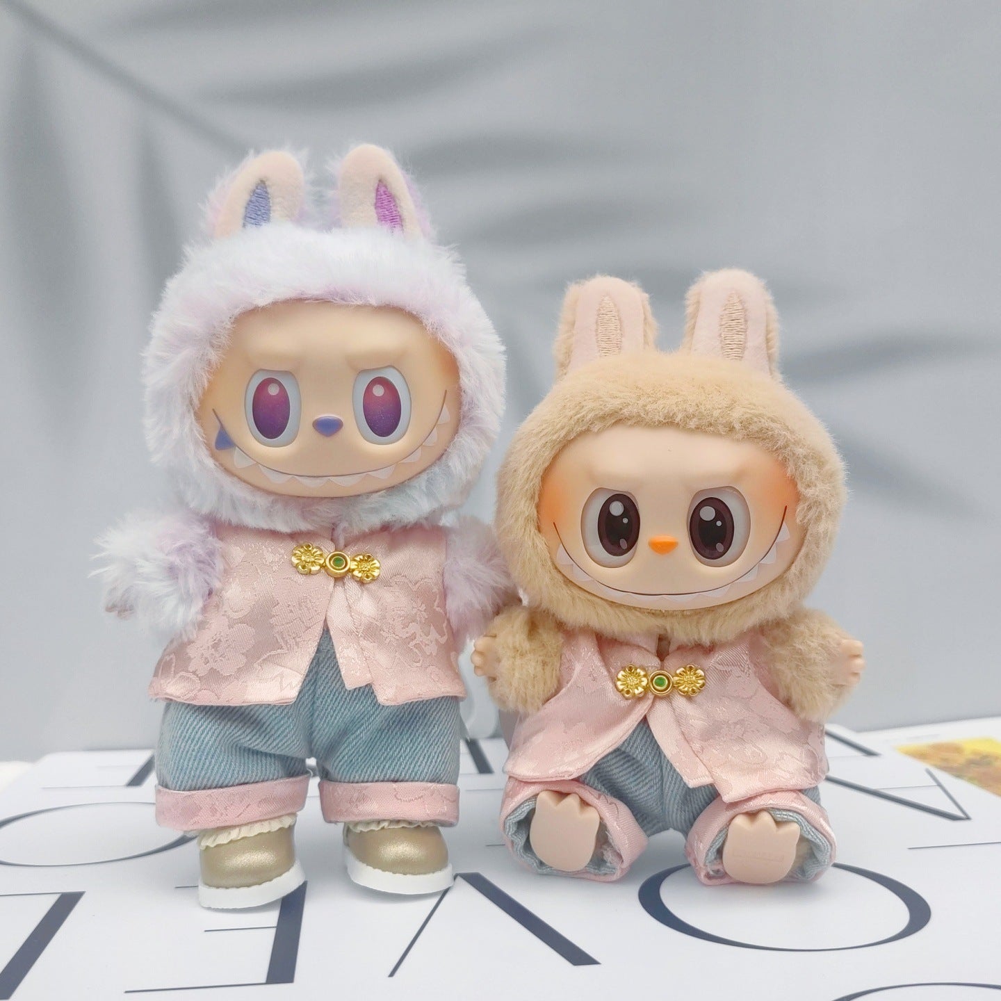 (only-clothes) First, Second, and Third Generation Blind Box Doll Clothes New Chinese Style Tang Suit Hanfu Set 17cm Labubu Replacement Clothes
