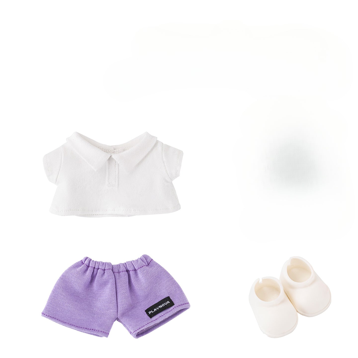 (only-clothes) POLO Short Sleeve Series Set Suitable for Labubu Macaron Sitting Clothes Labubu 17cm First Generation Doll Clothes