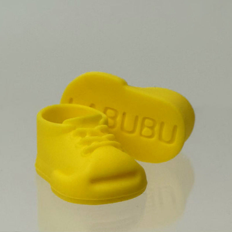 Labubu Accessories Wearable Rubber Shoes Open Mouth Smiling Sneakers Suitable for Labubu Dolls Shoes First Second Third Generation 17cm Trendy